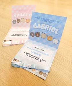 Convite do tema ursinhos