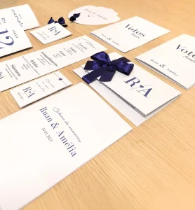 Papelaria para Casamento azul marinho