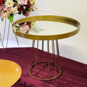 Boleira de ferro e espelho 330cm redonda