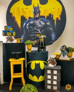 Decoração para festa infantil do tema Batman